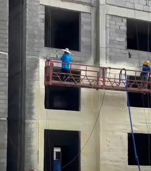 家用墻面噴涂機 雙組分JNJX-Q30(圖2) 家用墻面噴涂聚氨酯保溫案例